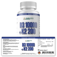 Preview: Pharmasports Vitamin D3 10000 + K2 200