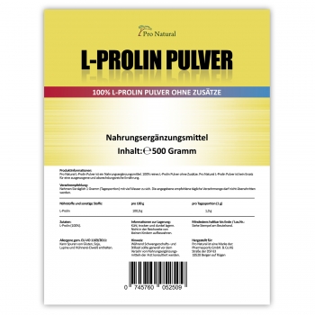 Pro Natural L-Prolin Pulver