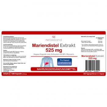 Netzeband Mariendistel Extrakt 525mg