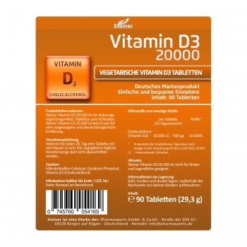 Steiner Vitamin D3 20.000