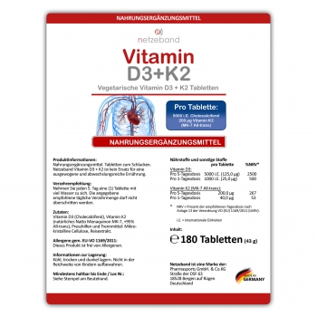 Netzeband Vitamin D3 + K2